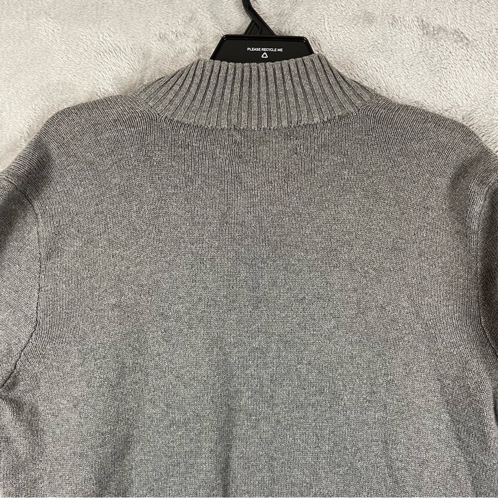Polo Ralph Lauren Mens Size XL Quarter Zip Mock Neck Gray Sweater 100% Cotton - Picture 11 of 16